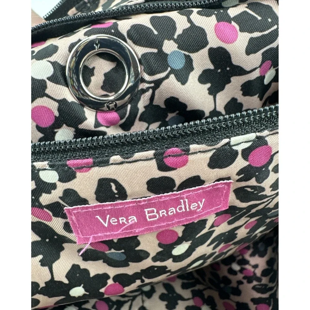 Vera Bradley Change It Up Backpack in Black Quilted Fabric Zip Closure‎